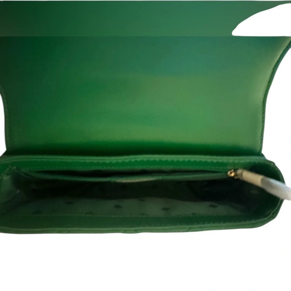 Kate Spade Carey Smooth Leather Quilted Small Flap Shoulder Bag, Green